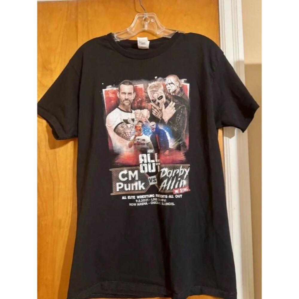 CM Punk AEW event T-shirt size L